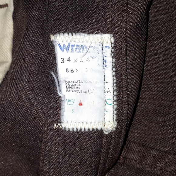 Vintage Wrangler "Dress" Pants sz 34 - Picture 4 of 5